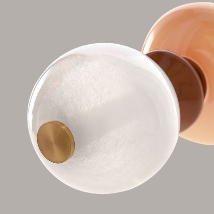 LED-hanglamp aan kabel FLORES LED/15W/230V goud/oranje/bruin