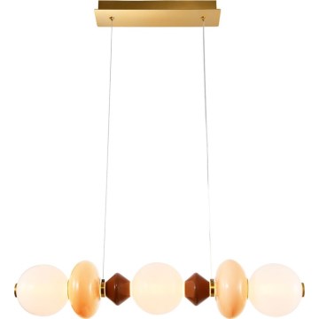 LED-hanglamp aan kabel FLORES LED/20W/230V goud/oranje/bruin