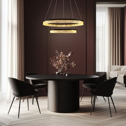 LED-hanglamp aan kabel FROZI LED/38W/230V Ø 60 cm zwart