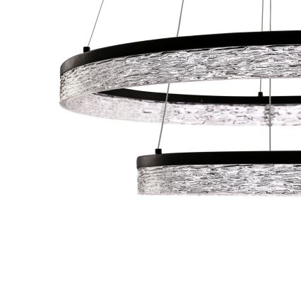 LED-hanglamp aan kabel FROZI LED/38W/230V Ø 60 cm zwart