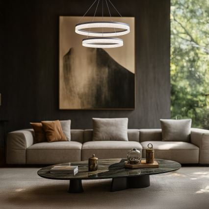 LED-hanglamp aan kabel GALA LED/54W/230V Ø 60 cm zilver