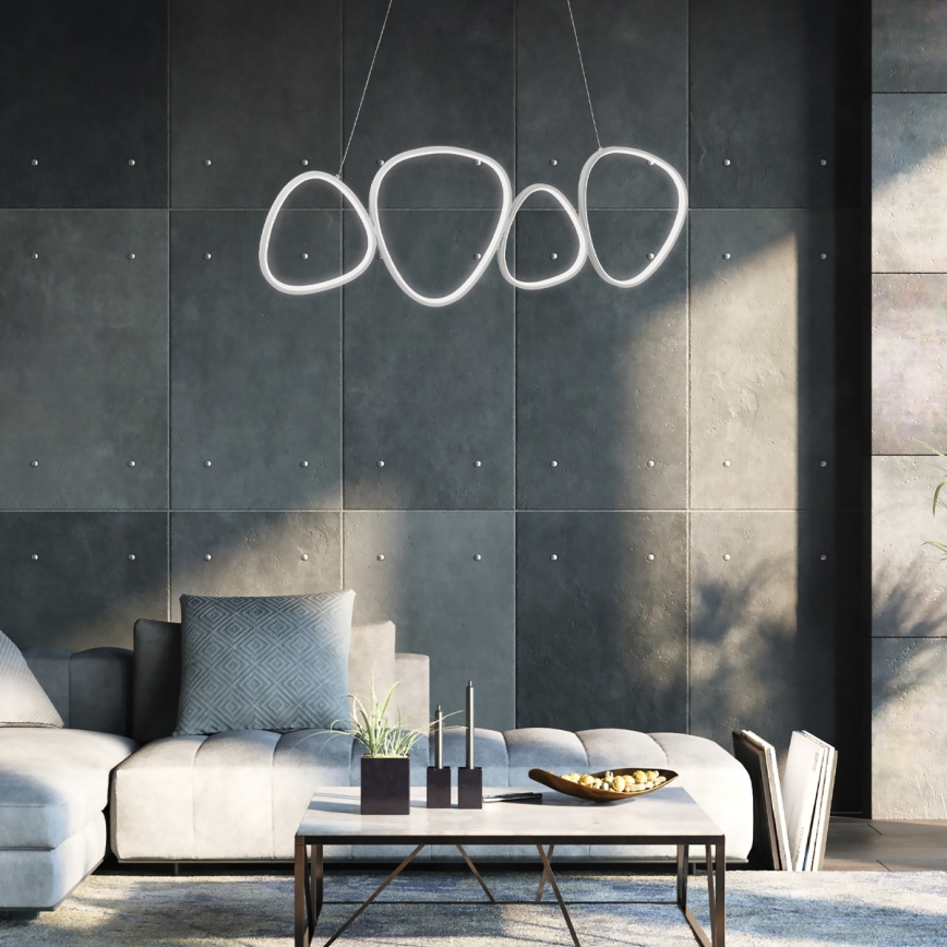 LED-hanglamp aan kabel HELIX LED/50W/230V zilverkleurig