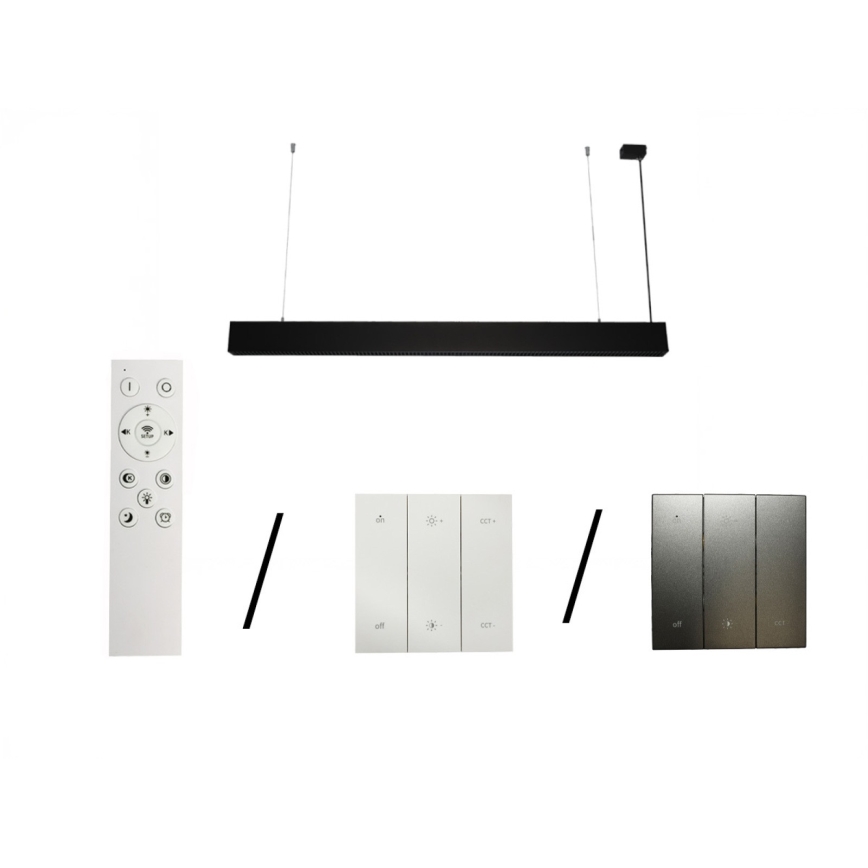LED-hanglamp aan kabel LED/55W/230V 3000/4000/6500K 120 cm zwart