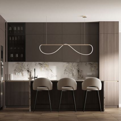 LED-hanglamp aan kabel MELECA LED/36W/230V 3000/4000/6000K 160 cm goudkleurig