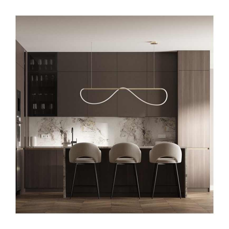 LED-hanglamp aan kabel MELECA LED/36W/230V 3000/4000/6000K 160 cm goudkleurig