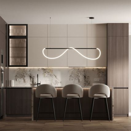 LED-hanglamp aan kabel MELECA LED/36W/230V 3000/4000/6000K 160 cm zwart