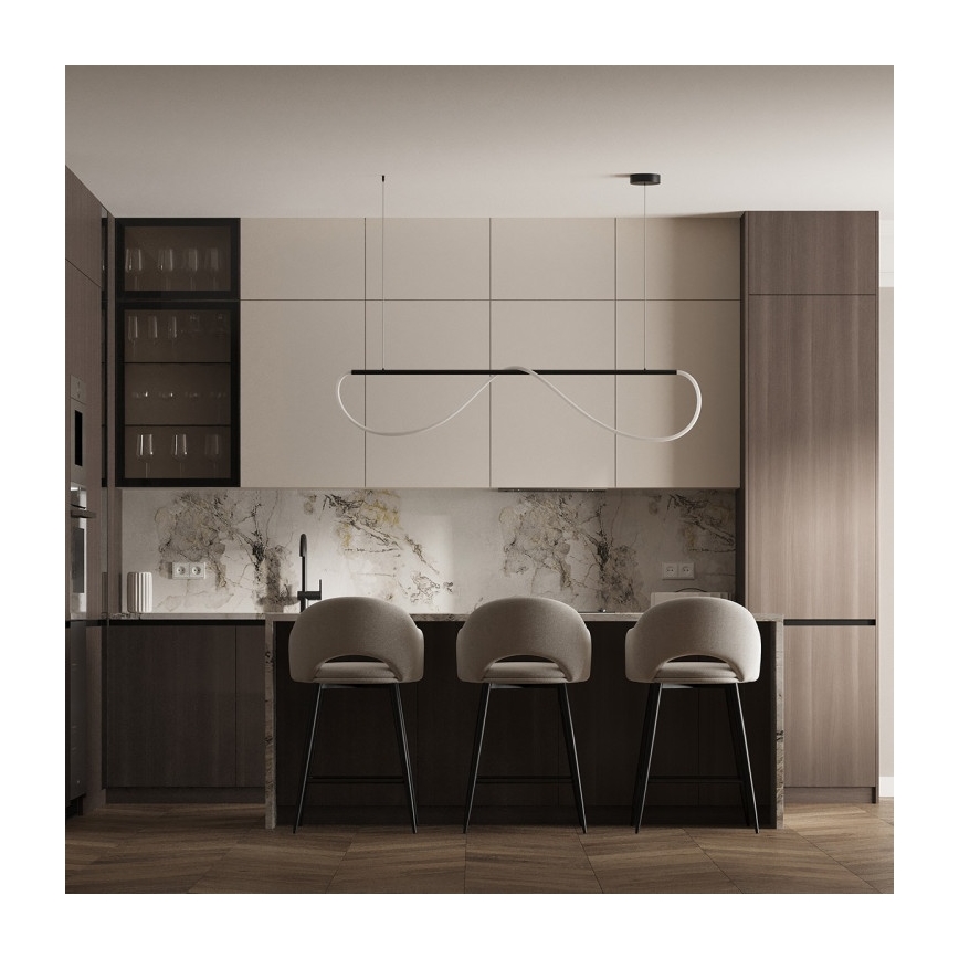 LED-hanglamp aan kabel MELECA LED/36W/230V 3000/4000/6000K 160 cm zwart