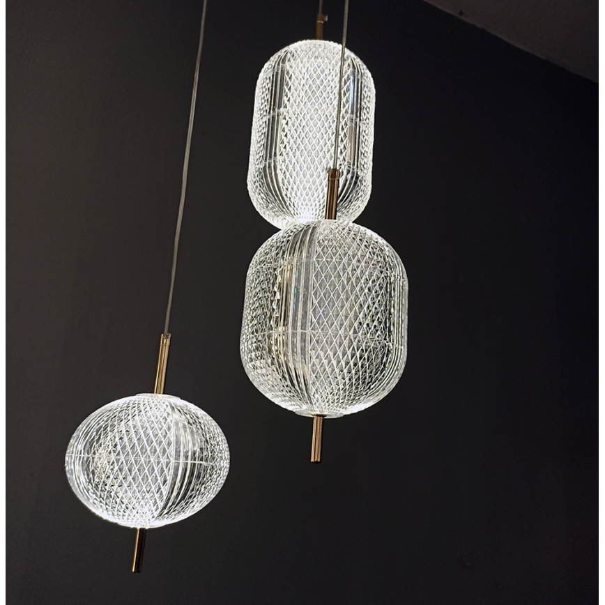 LED-hanglamp aan kabel PELLUCID LED/20W/230V brons/zwart