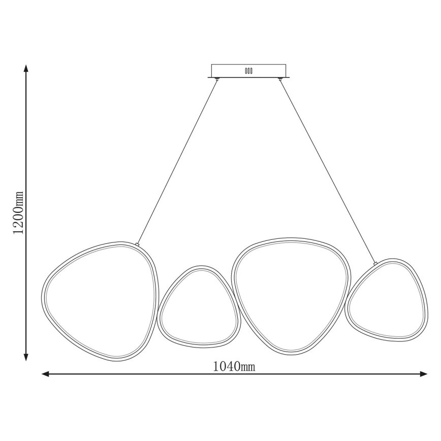 LED-hanglamp aan kabel PETRA LED/48W/230V 4000K zwart