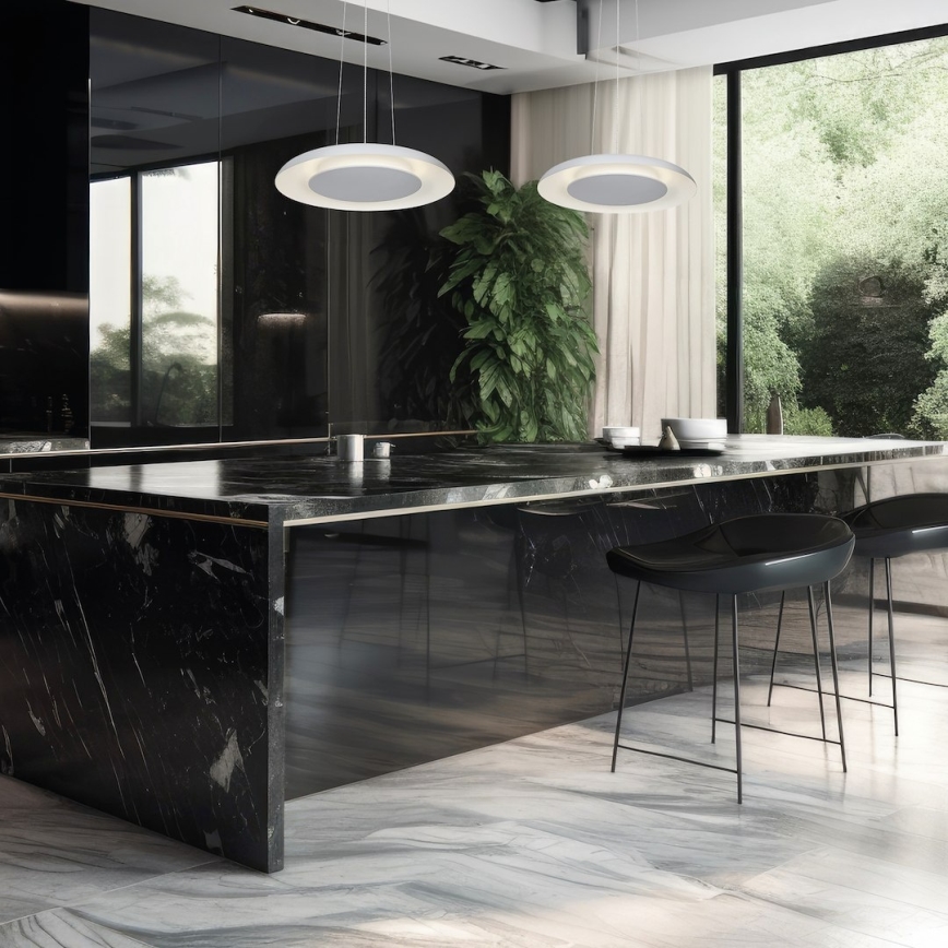 LED-hanglamp aan kabel PIATTINO LED/30W/230V 2700/3200/4000K Ø 40 cm wit