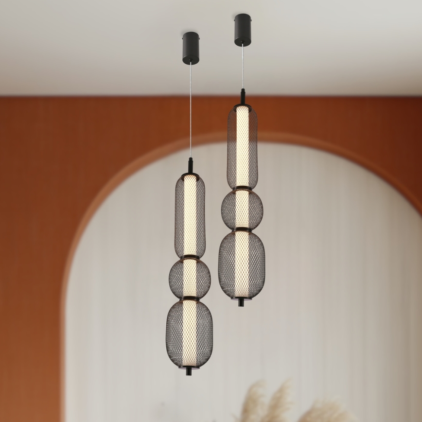 LED-hanglamp aan kabel PUMA LED/15W/230V Ø 14 cm zwart