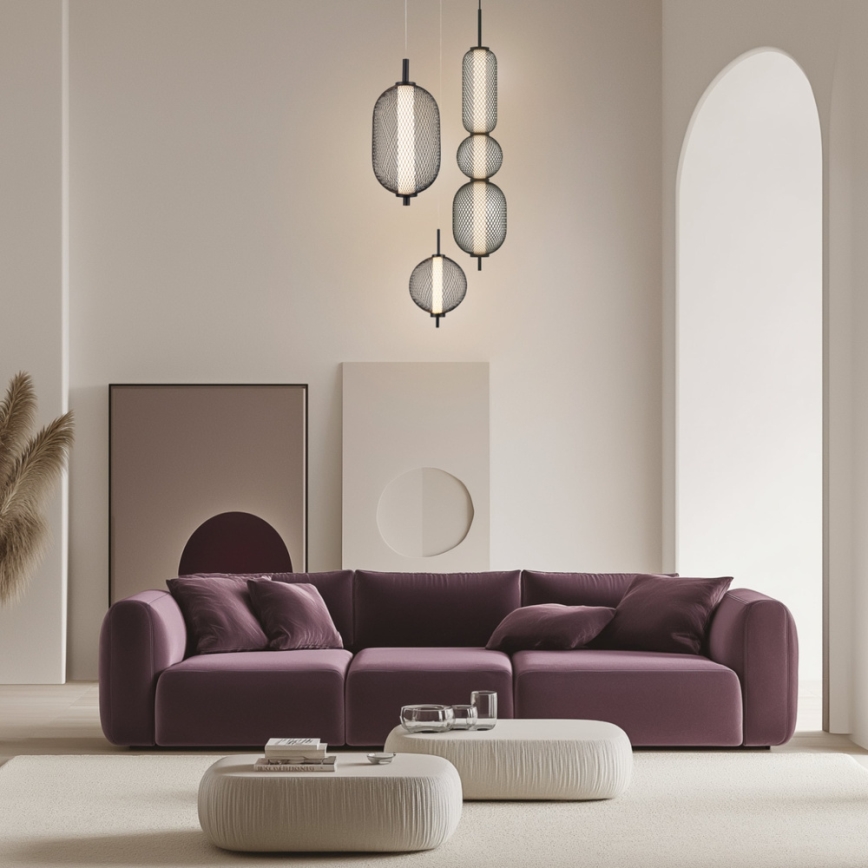 LED-hanglamp aan kabel PUMA LED/15W/230V Ø 14 cm zwart