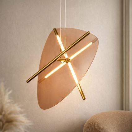LED-hanglamp aan kabel RELAX LED/15W/230V goud/gerookt bruin