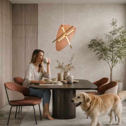 LED-hanglamp aan kabel RELAX LED/15W/230V goud/gerookt bruin