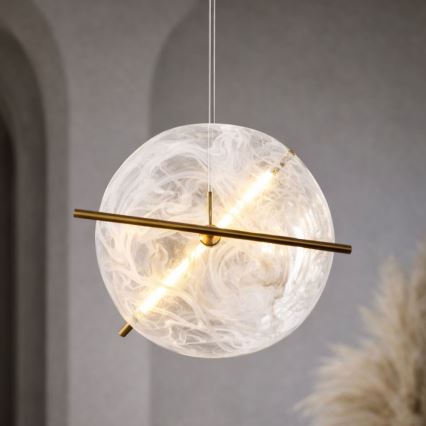 LED-hanglamp aan kabel RELAX LED/15W/230V goud/wit
