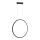 LED Hanglamp aan kabel SATURNO LED/28W/230V Ø 50 cm IP44 antraciet