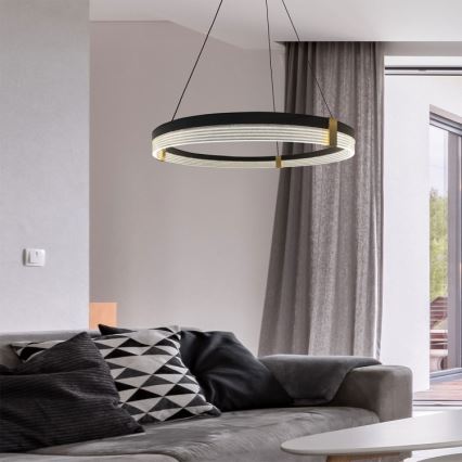 LED-hanglamp aan kabel TRIANGLE LED/40W/230V 3000/4000/6000K Ø 60 cm zwart