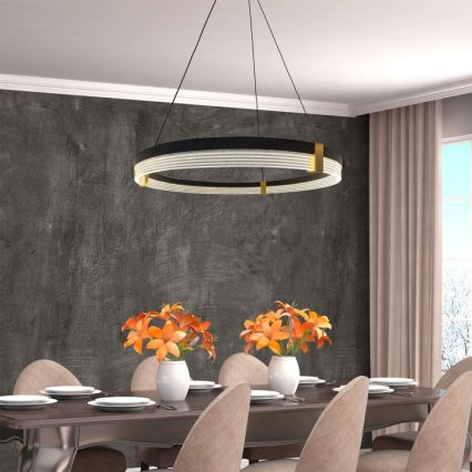 LED-hanglamp aan kabel TRIANGLE LED/40W/230V 3000/4000/6000K Ø 60 cm zwart