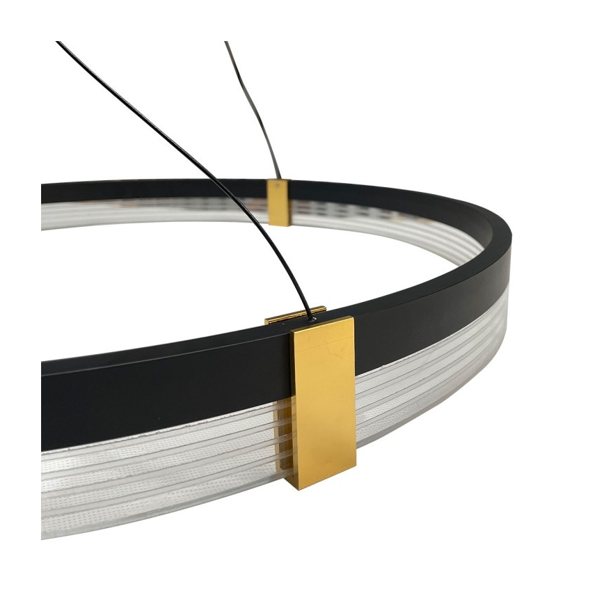 LED-hanglamp aan kabel TRIANGLE LED/40W/230V 3000/4000/6000K Ø 60 cm zwart