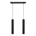 LED hanglamp aan kabel TUBA 2xGU10/4,8W/230V zwart