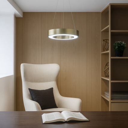 LED-hanglamp aan kabel UNION LED/40W/230V 3000/4000/6500K Ø 40 cm goudkleurig