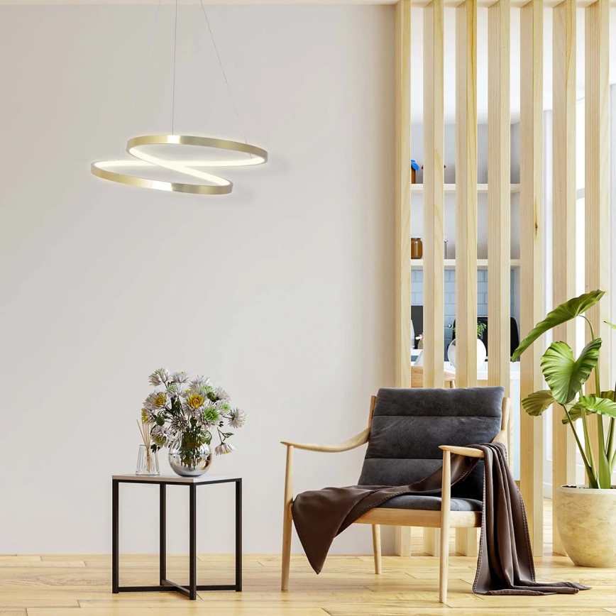 LED-hanglamp aan kabel ZEFIRA LED/40W/230V 4000K Ø 50 cm goudkleurig