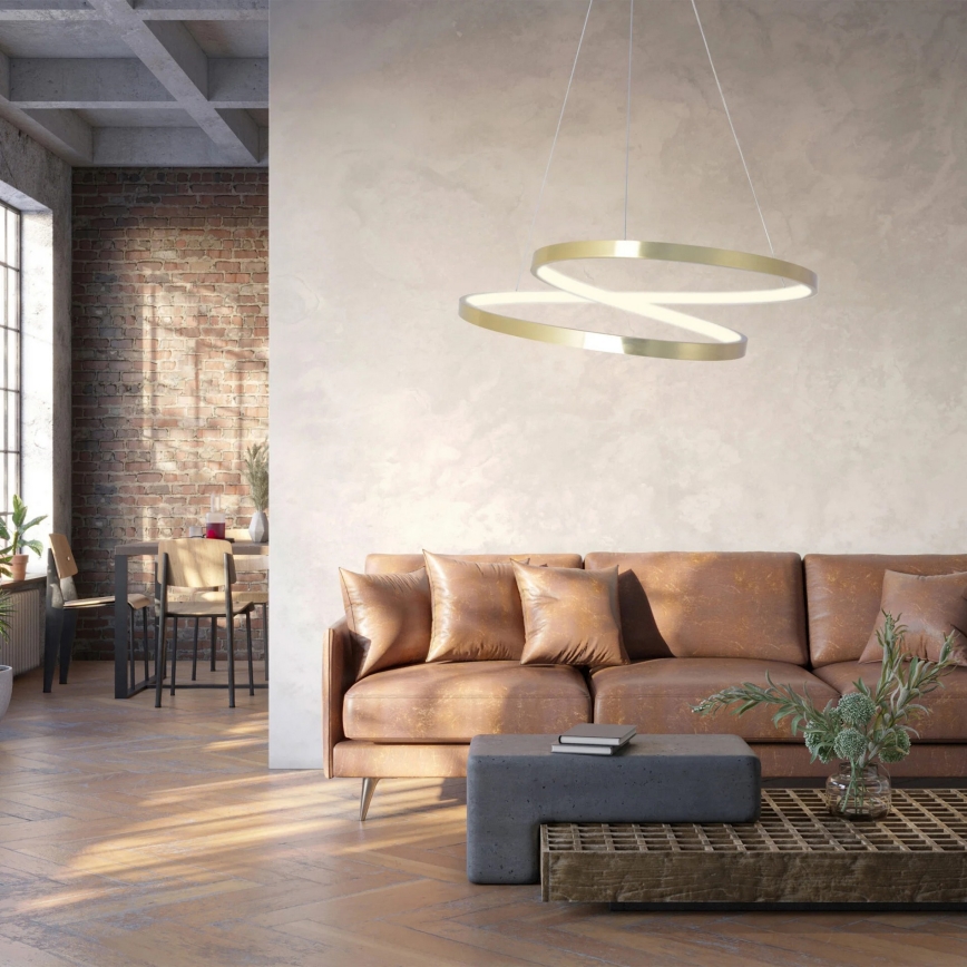 LED-hanglamp aan kabel ZEFIRA LED/40W/230V 4000K Ø 50 cm goudkleurig