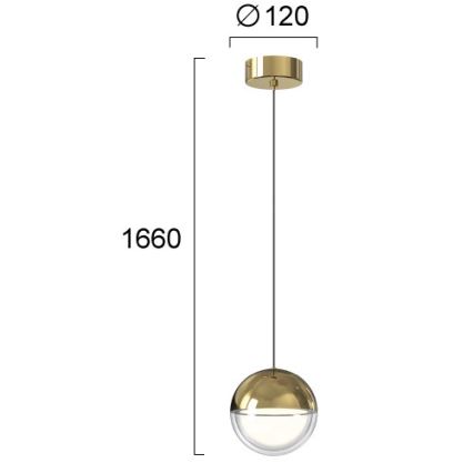 LED-hanglamp aan kabel ZIREA LED/7W/230V goud