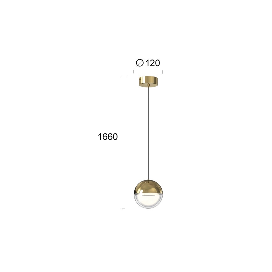 LED-hanglamp aan kabel ZIREA LED/7W/230V goud