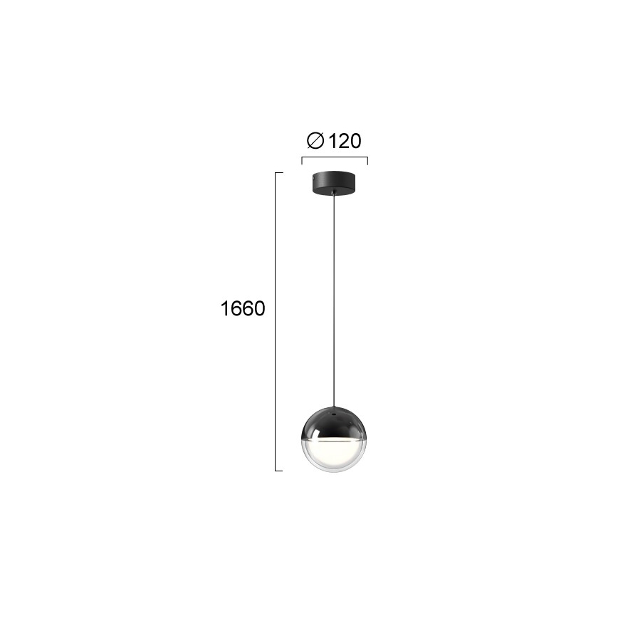 LED-hanglamp aan kabel ZIREA LED/7W/230V zwart