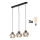 LED-hanglamp aan kabel ZULIA 3xE27/15W/230V zwart/rookzwart
