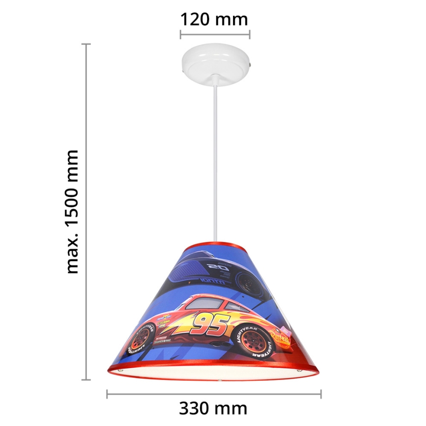 LED Hanglamp aan koord DISNEY CARS 1xE27/15W/230V