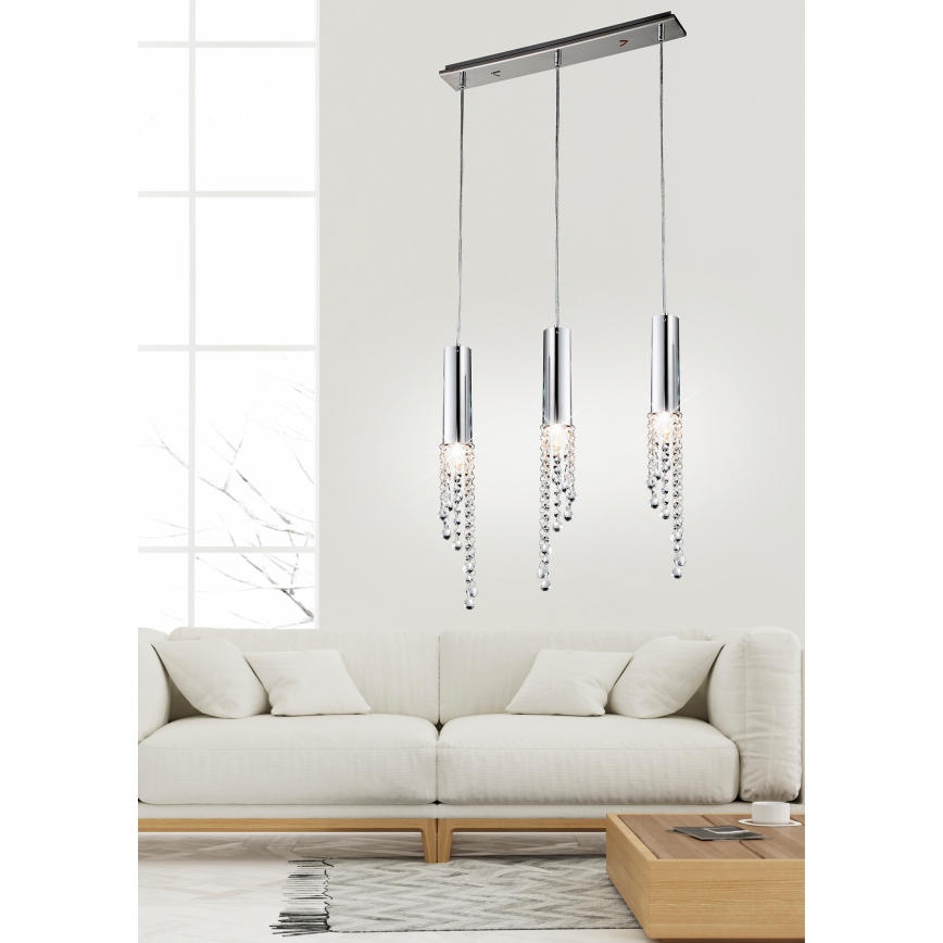 LED Hanglamp aan koord DUERO 3xLED/3W/230V
