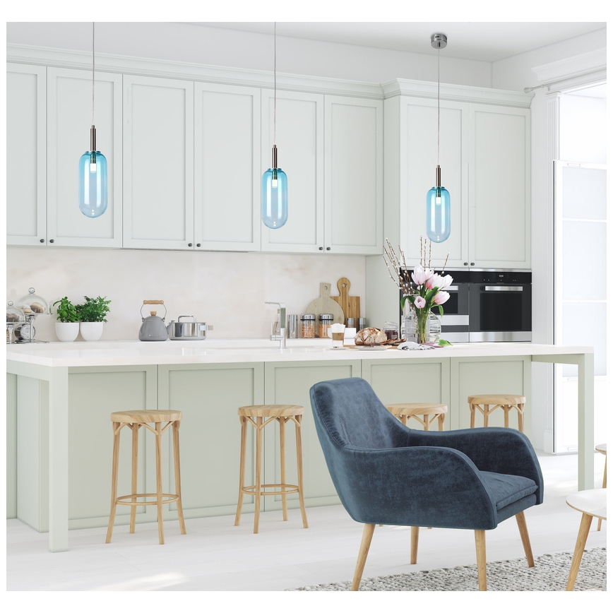 LED Hanglamp aan koord FIUGGI LED/6W/230V blauw