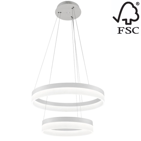 LED Hanglamp aan koord RING LED/40W/230V + LED/28W - FSC-gecertificeerd