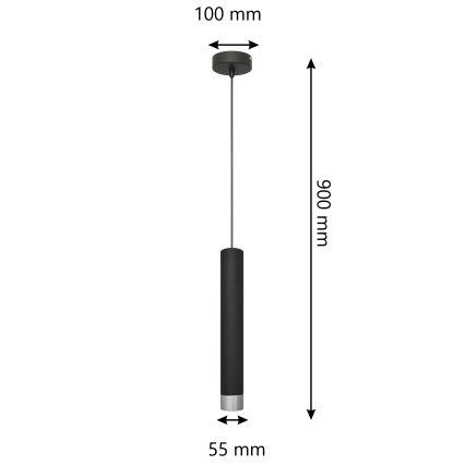 LED Hanglamp aan koord TUBA 1xGU10/4,8W/230V