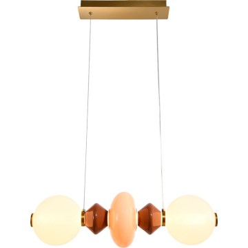 LED-hanglamp aan snoer FLORES LED/15W/230V goud/oranje/bruin