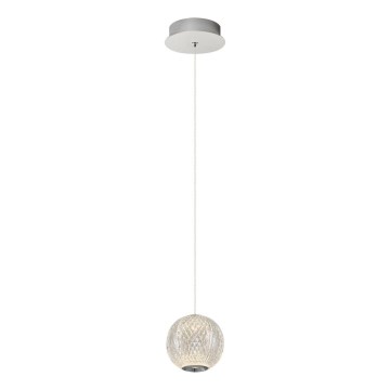 LED Hanglamp CREMONA 1xLED/5W/230V 3000K mat chroom