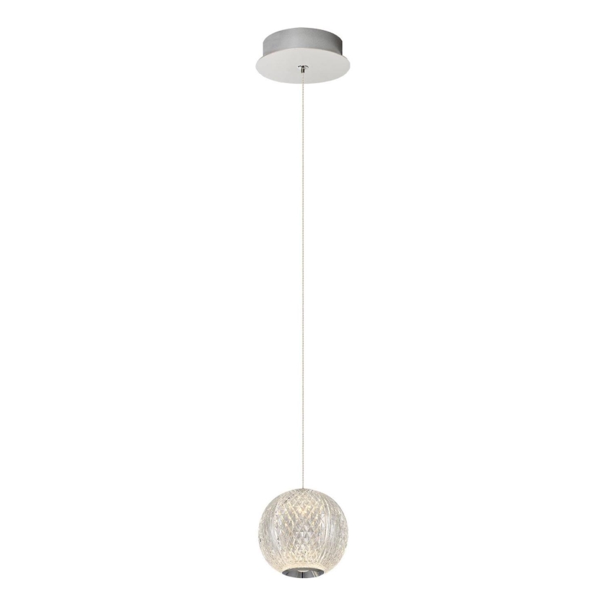 LED Hanglamp CREMONA 1xLED/5W/230V 3000K mat chroom