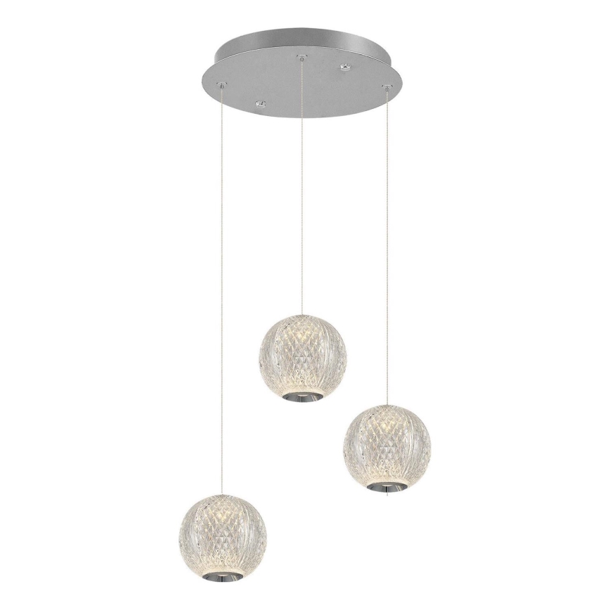 LED Hanglamp CREMONA 3xLED/5W/230V 3000K mat chroom