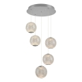 LED Hanglamp CREMONA 5xLED/5W/230V 3000K Mat Chroom
