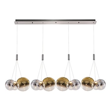 LED Hanglamp ENNA 12xG9/5W/230V 3000K rook/zilver