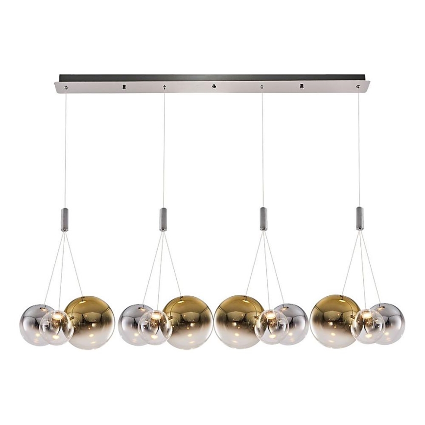 LED Hanglamp ENNA 12xG9/5W/230V 3000K rook/zilver