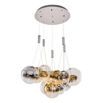 LED Hanglamp ENNA 15xG9/5W/230V 3000K rook/zilver