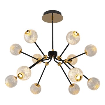 LED Hanglamp GELA 12xLED/5W/230V 3000K zwart/goud