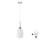 LED hanglamp HARMA 1xE27/60W/230V, diameter 14 cm, mat chroom/wit