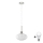 LED Hanglamp HARMA 1xE27/60W/230V ø 25 cm mat nikkel/wit