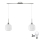 LED Hanglamp HARMA 2xE27/60W/230V mat chroom/wit