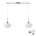 LED Hanglamp HARMA 2xE27/60W/230V mat chroom/wit