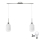 LED hanglamp HARMA 2xE27/60W/230V mat chroom/wit